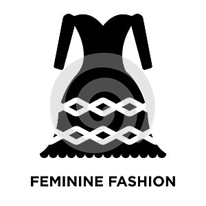 Feminine fashion iconÃÂ  vector isolated on white background, log photo